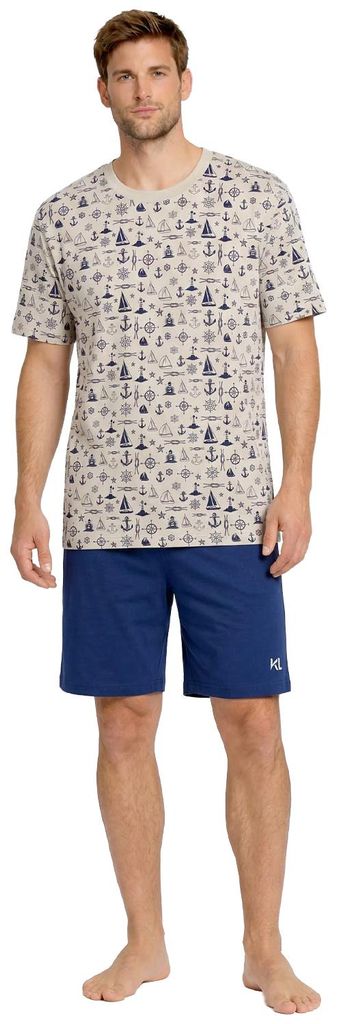 Kisses&Love Herren Sommer-Kurzpyjama aus Baumwolle KL30000