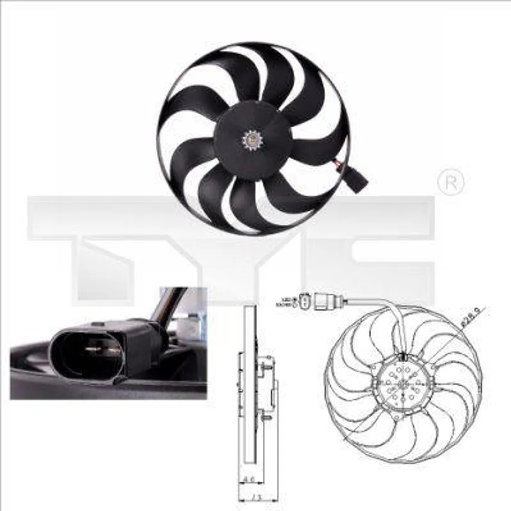Ventilateur de radiateur anti-surchauffe haute performance pour A3 8P
