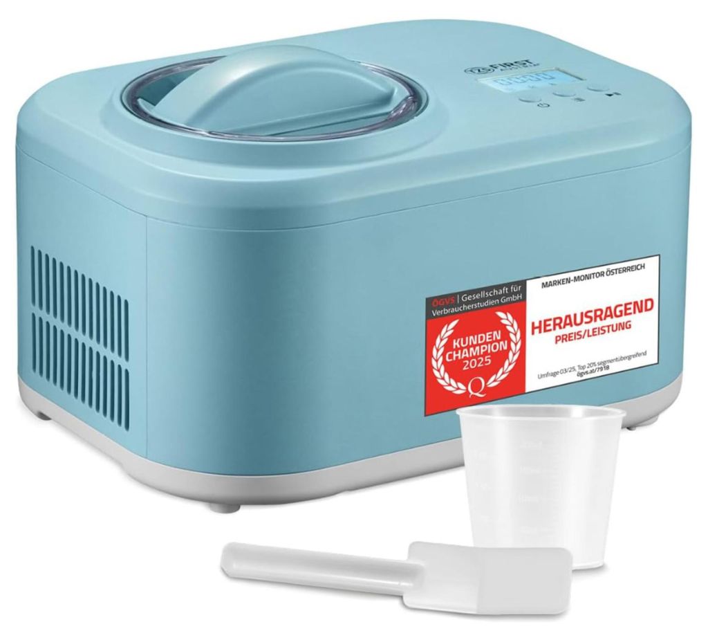 TZS First Austria - Eismaschine 1L 100W - mit Kompressor & Produktbild 