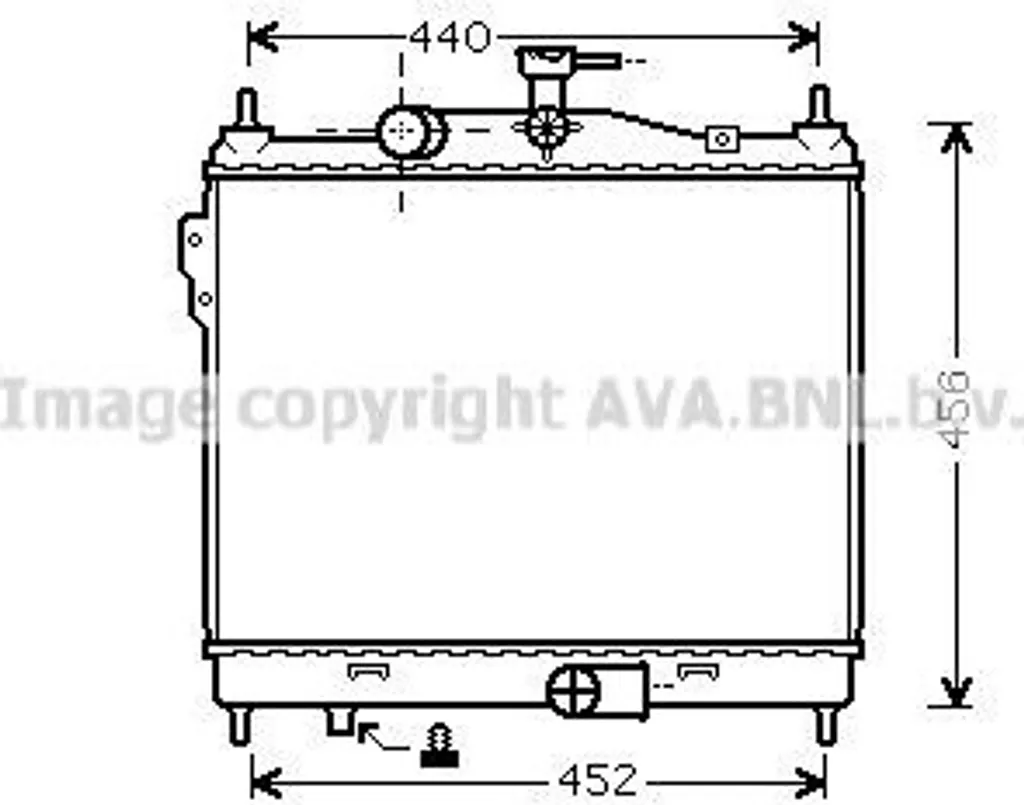 Radiateur de refroidissement moteur PRASCO HY2205 compatible Getz TB