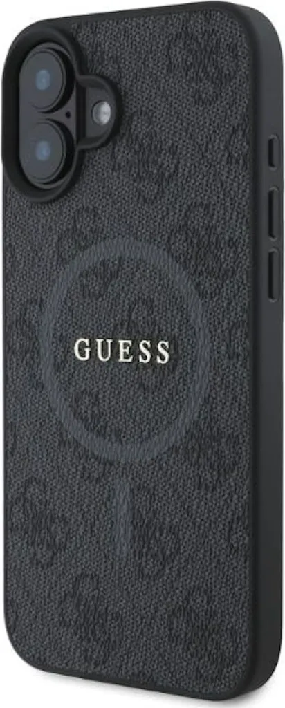 Cover Guess iPhone 16 MagSafe Nero - Design Essenziale 4G