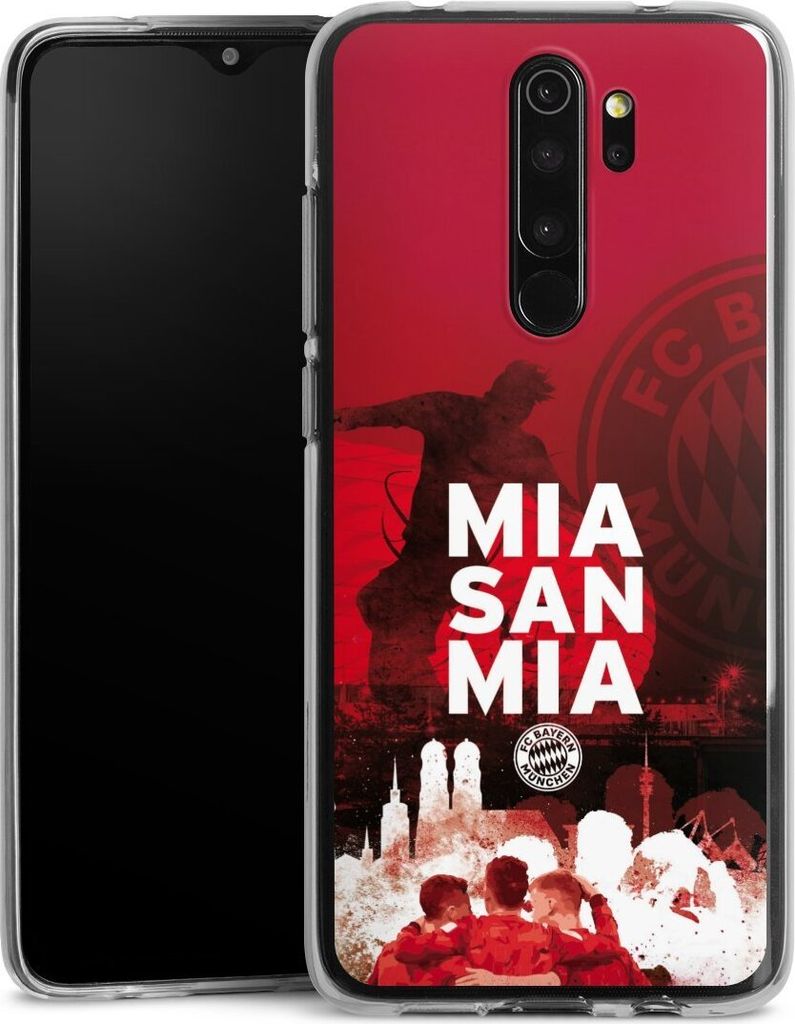 DeinDesign Handyhülle für Xiaomi Redmi Note 8 Pro Silikon Hülle Case Smartphone Schutzhülle FC Bayern München FCB Mia San Mia