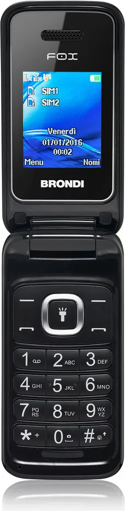 Brondi Fox Téléphone Mobile Noir - Finissez-en avec les Batteries Faibles