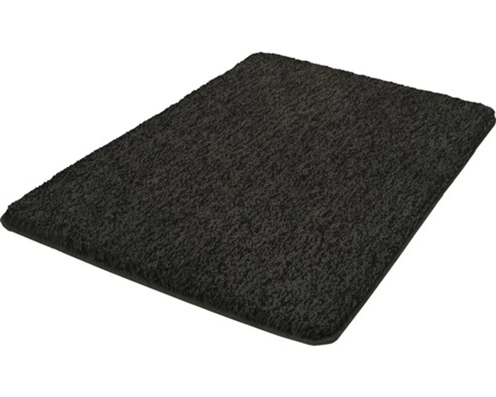 Tapis de Bain Rectangulaire Seattle 55x65 cm Gris en Coton Moelleux