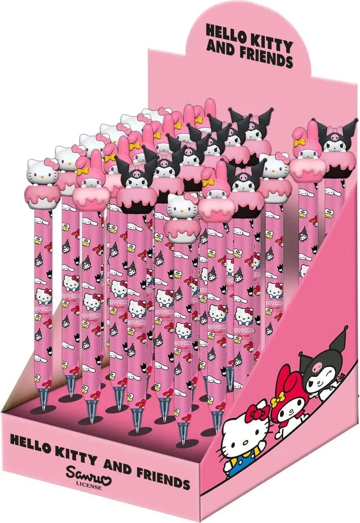 Hello Kitty Stylo Gel Effaçable Présentoir de 24 Pièces Kawaii Sanrio
