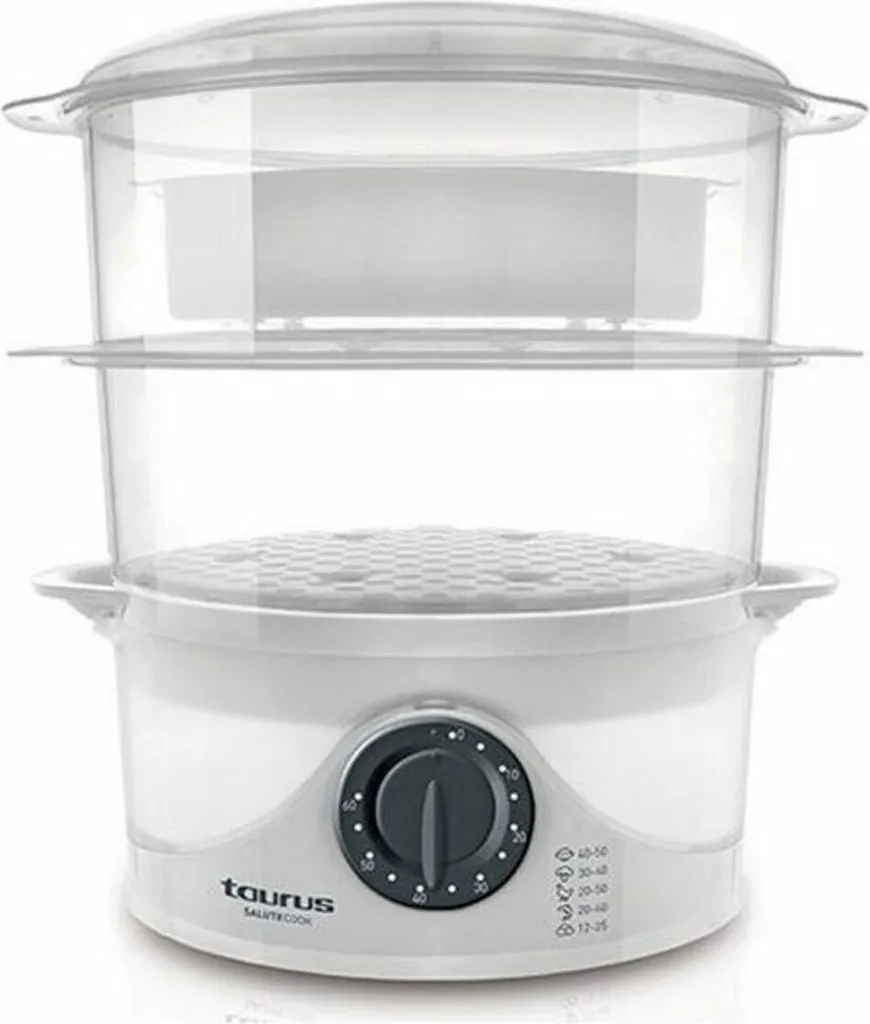 Cuiseur Vapeur Taurus Salutecook 800W Blanc : Cuisinez Sain Sans Effort