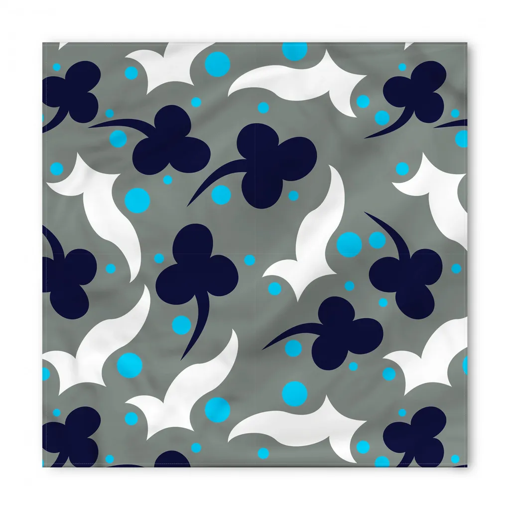 ABAKUHAUS Bandana astratta per animali domestici, vintage, 40x40 cm, multicolore