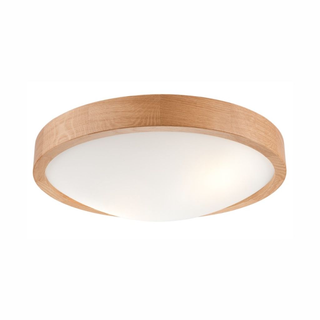 LED Deckenleuchte Lampe Eiche 2-flammig gewölbt 37 cm E27 Deckenleuchte Leuchte