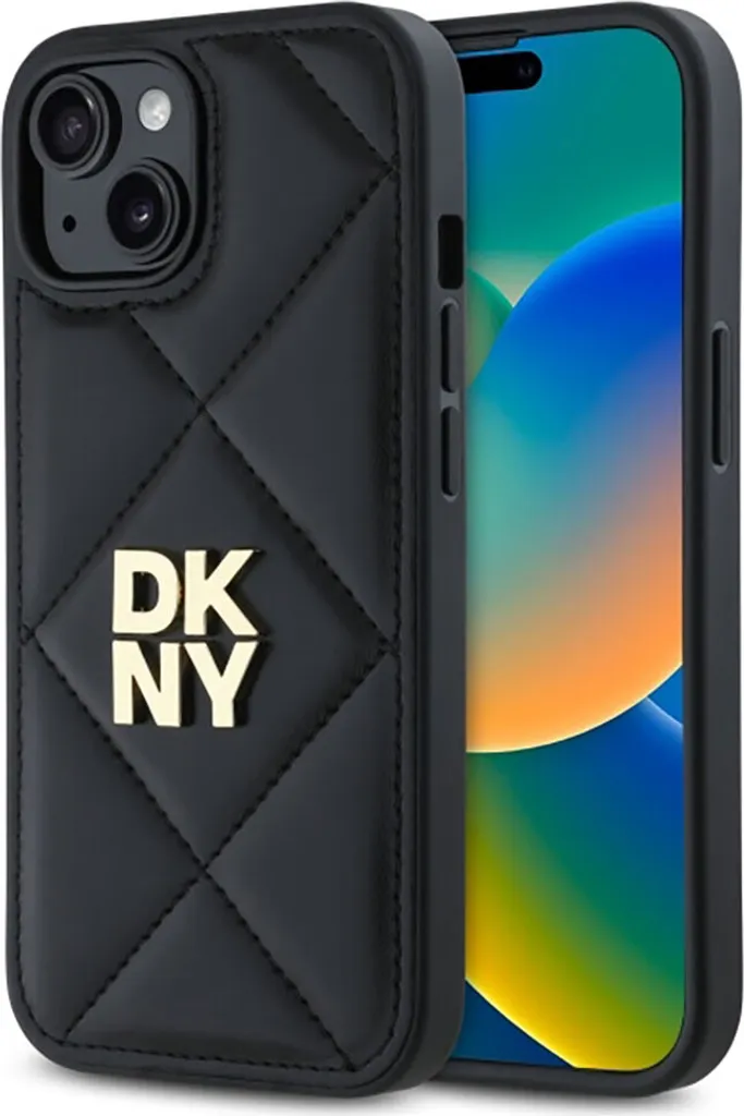 Dkny Dkhcp15Spqdslk Iphone 15 6.1 Czarny/Nero Trapuntato Stack Logo