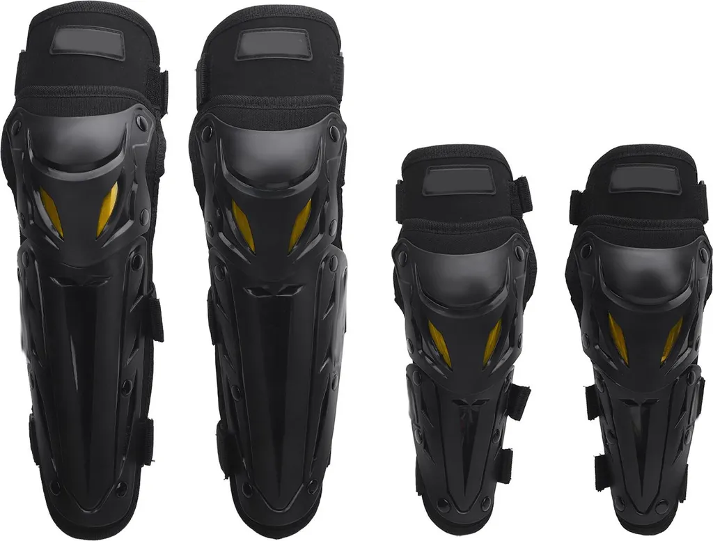 Protège-genoux et coudes moto cross avec sangles élastiques réglables