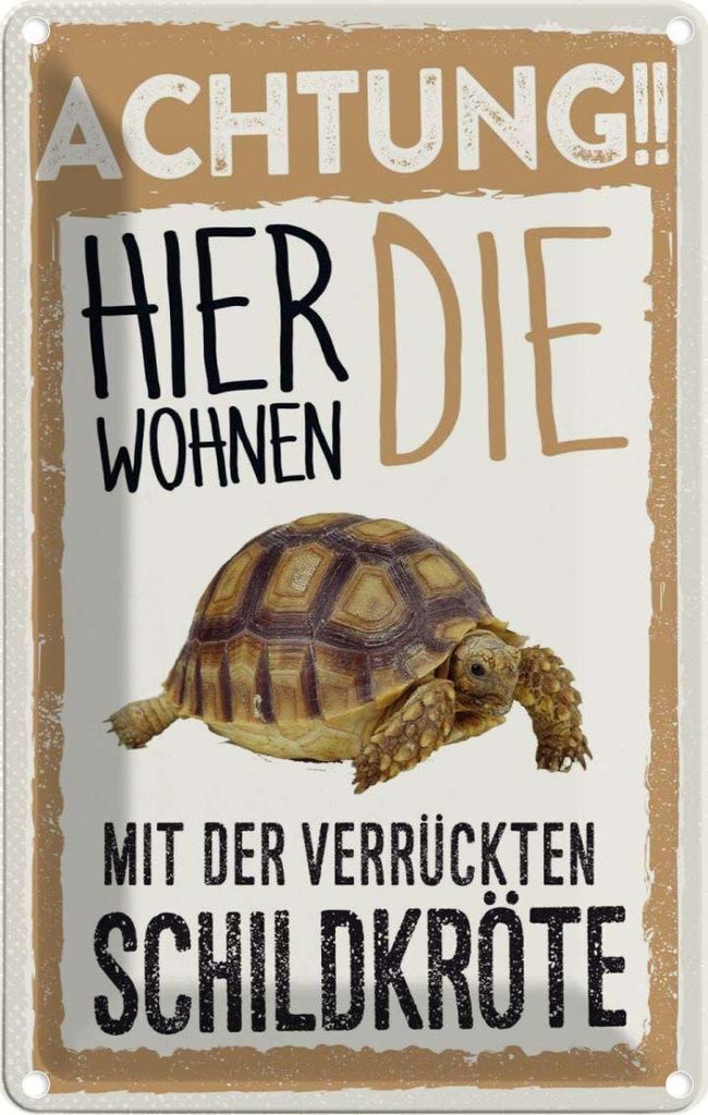 vianmo Blechschild 30x20 cm Tiere Achtung hier kröte Tier Haustier