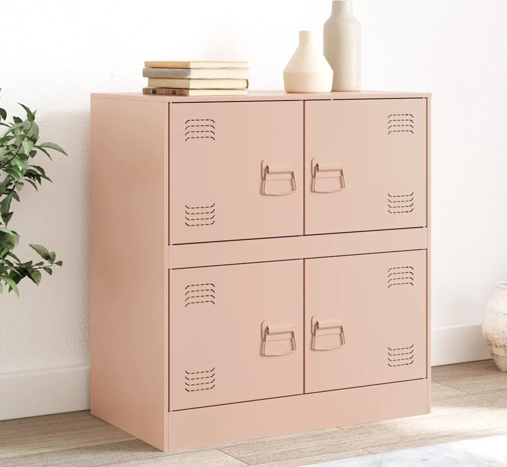 vidaXL Sideboard Rosa 67x39x73 cm Stahl Produktbild 