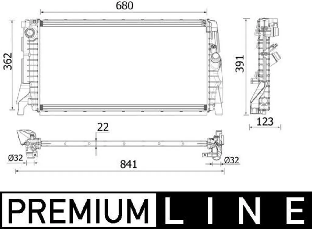 MAHLE CR 2279 000P Radiateur Moteur pour BMW X1 F48 et Série 2 F45 F46
