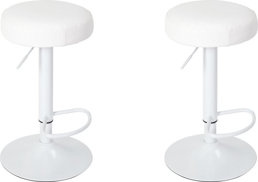 Mumford verstellbarer Barhocker, Weiß – 2er-Set