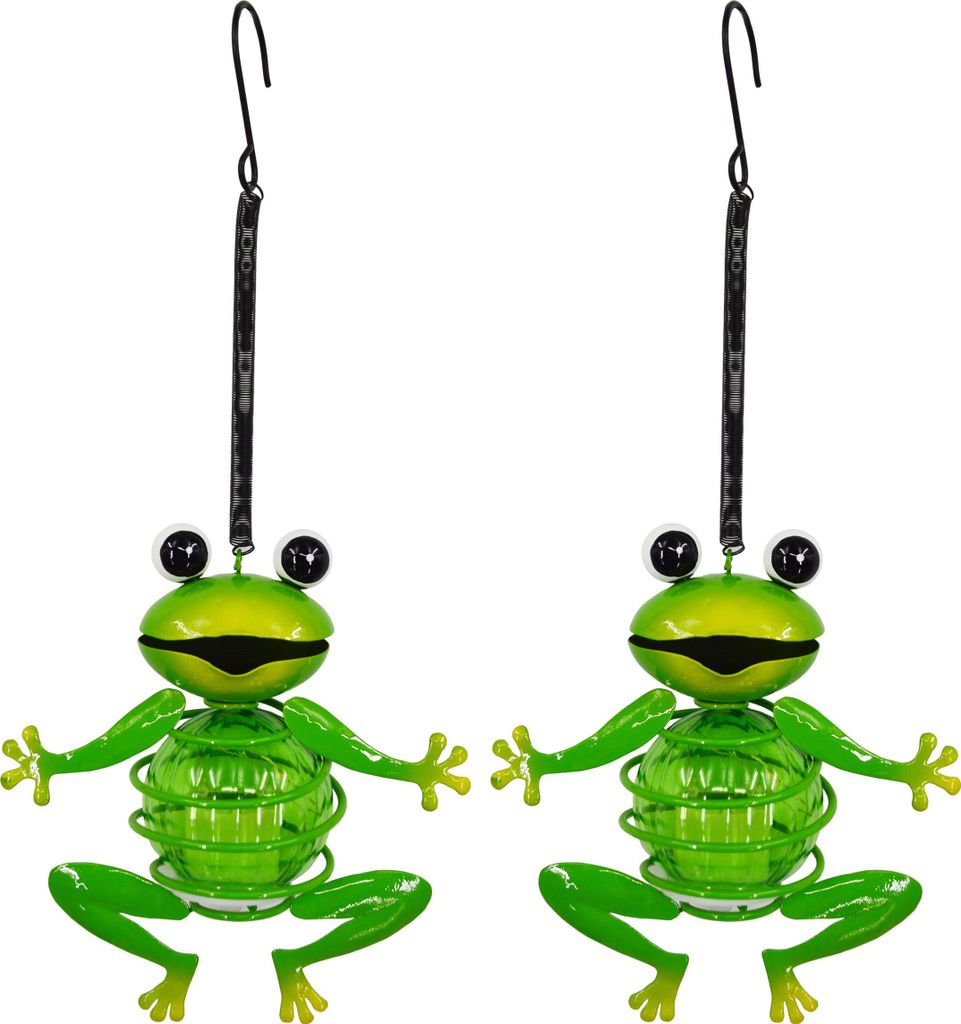 Näve Leuchten LED Solarleuchte FROSCH mit LED Platine LED Solarleuchte FROSCH mit LED Platine 2er-Set Solar-/Deko-/Hängeleuchte "FROSCH" H: 20cm,...