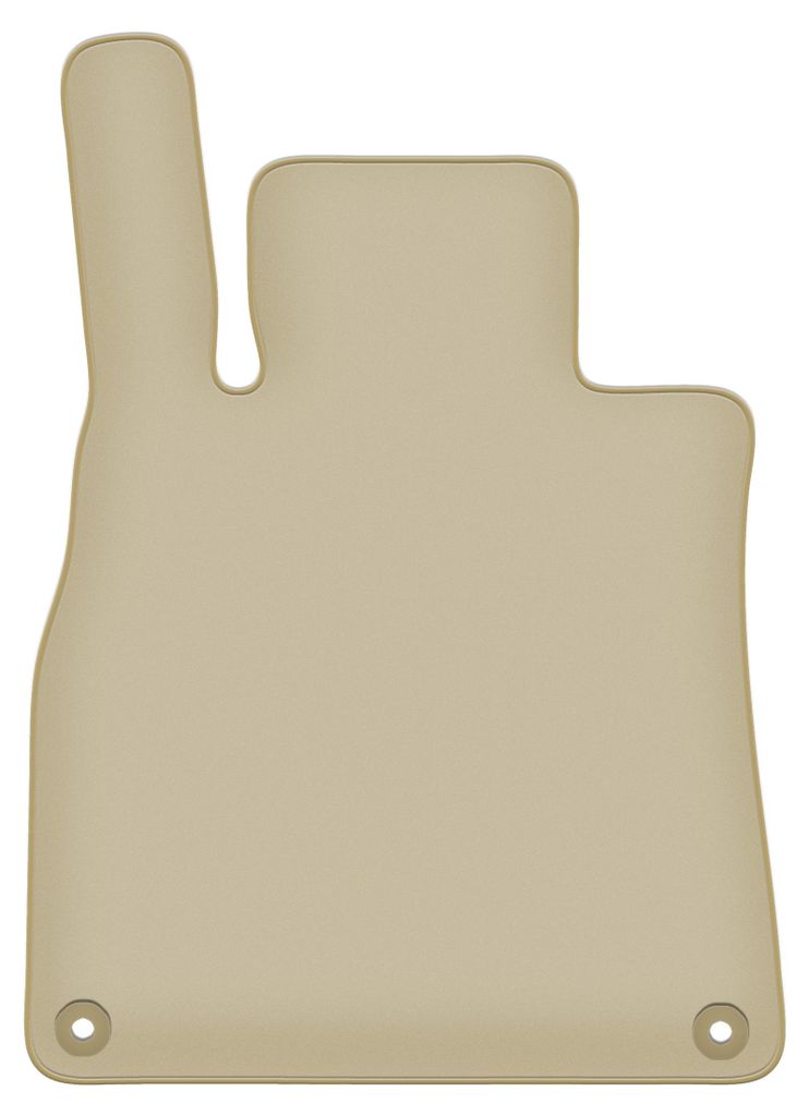 Fahrerfußmatte Velours PREMIUM beige passend für Mercedes S W222 (2013-, Limousine lang) – mit Befestigungen – passgenau