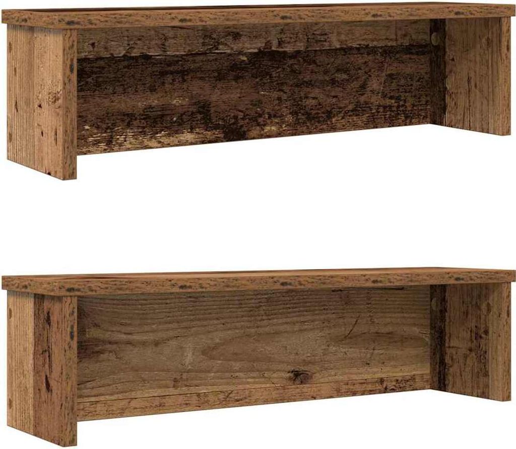 Küchenregale Stapelbar 2 Stk. Altholz-Optik 60x15x16 cm