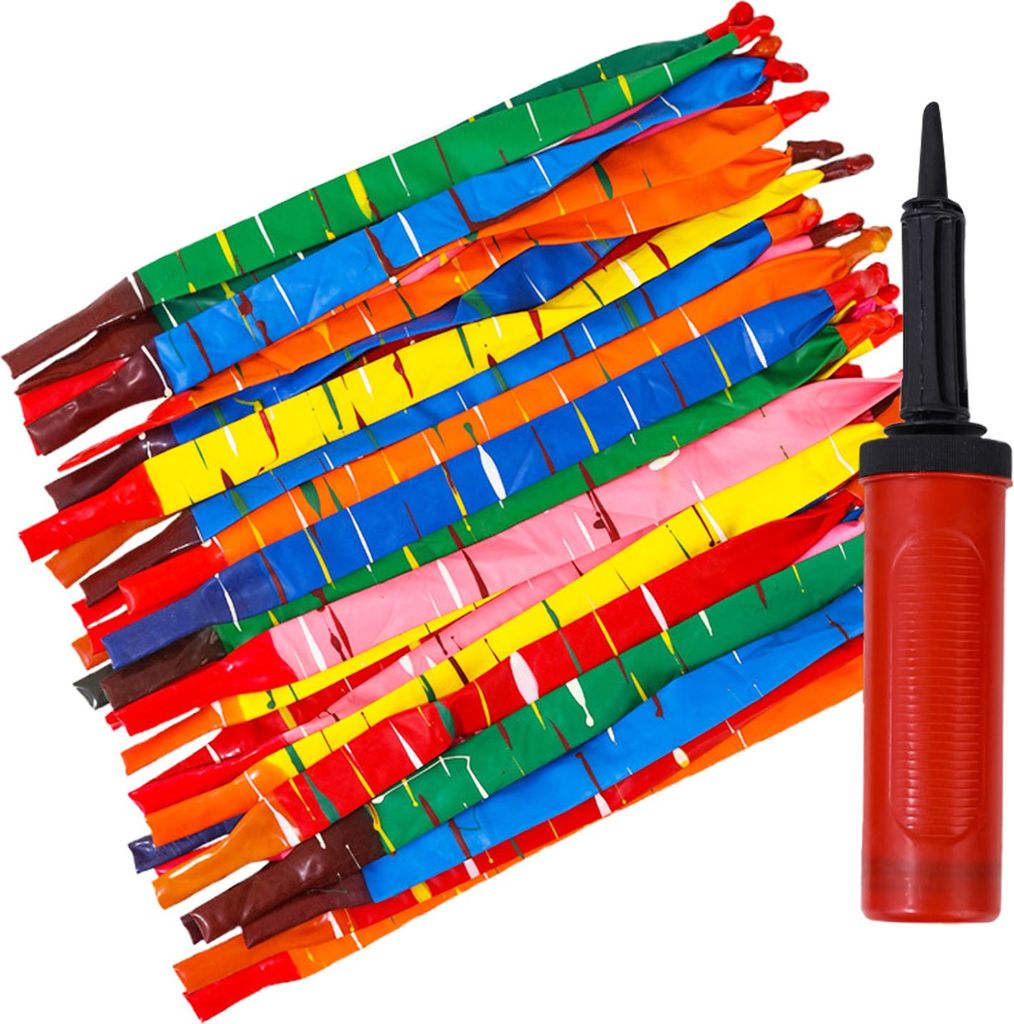 Raketenballons mit Pumpe, fliegender Ballon mit Pfeifgeräusch, verschiedene Farben, langer, schreiender Ballon für Geburtstage, Veranstaltungen, ...