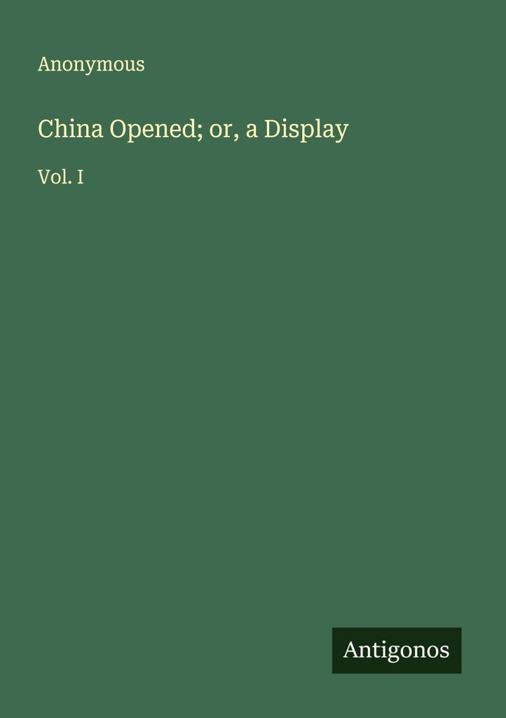 China Opened oder, ein Display