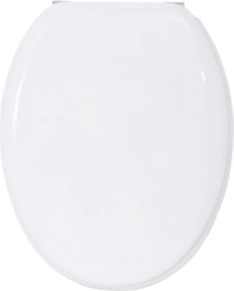 MSV WC Sitz Toilettendeckel MDF Holzkern "Uni weiß" Produktbild 1