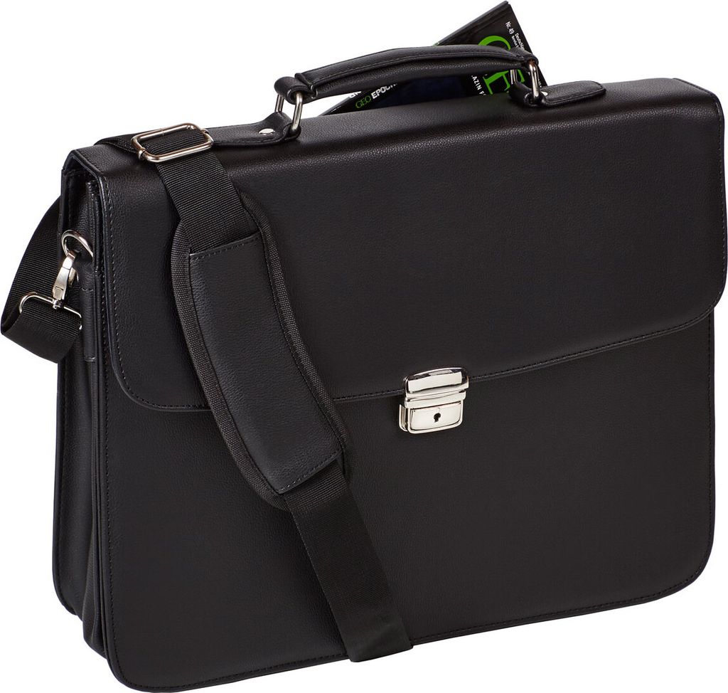 Aktentasche Bowatex Arbeitstasche Umhängetasche Tasche 41cm Schwarz - Dermata