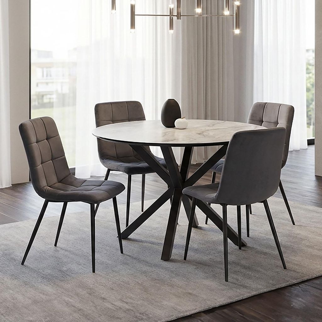 Homestyle4u Esstisch mit 4 Stühle Set Essgruppe mit 4 Produktbild 