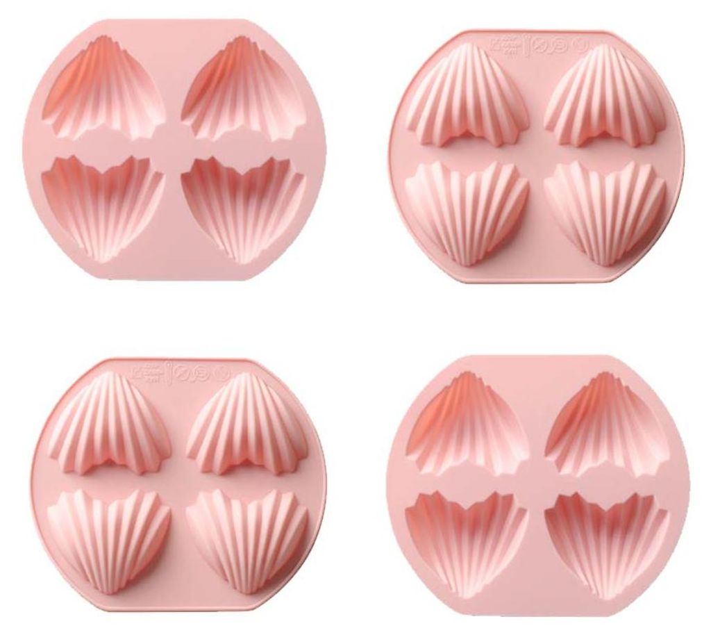 4-Pack 4-Kavität Herz Geformt Kuchen Pfannen Herz Produktbild 