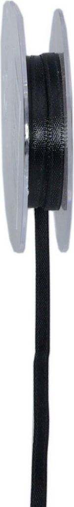 Satinband - Double Face - Schmal - Schwarz - ca. 3 mm Breite - 10 m Länge - VE = 8 Rollen (SB) - 34003-3-10-90