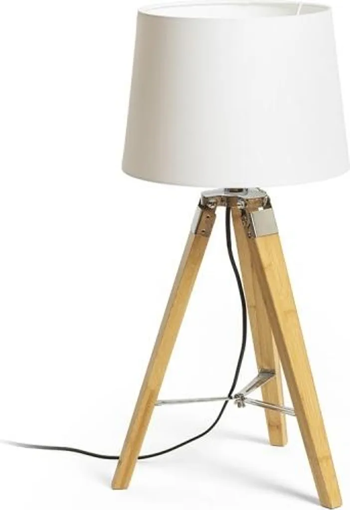 Lampada Tavolo ALVIS AMBITUS 30 Bianco Bamboo E27 230V - Offerta