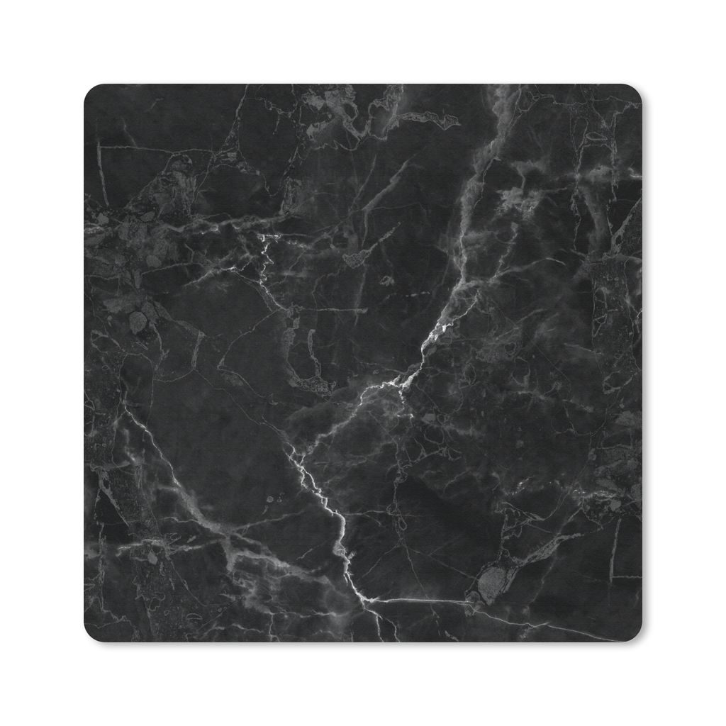 MuchoWow Mauspad Mousepad Marmor - Schwarz - Weiß - Textur - Marmoroptik 30x30 cm - Mousepads - Maus Mat - Pad - Mausunterlage - Gaming