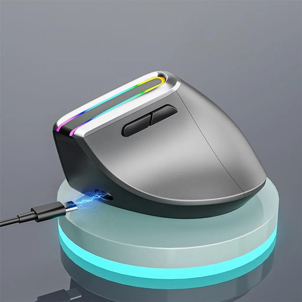 Souris Verticale Rechargeable RGB 3 Modes Bluetooth pour Bureau et Maison - 7
