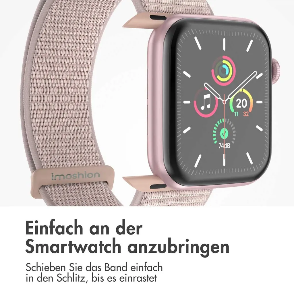 Watch SE - 40 mm, Watch SE 2023 - 40 mm, Watch SE 2022 - 40 mm, Watch 9 - 41 mm, Watch 8 - 41 mm, Watch 7 - 41 mm, Watch 6 - 40 mm, Watch 5 - 40 mm, Watch 4 - 40 mm, Watch 41 mm, Watch 40 mm, Watch 3 - 38 mm, Watch 38 mm, Watch 2 - 38 mm, Watch 1 - 38 mm, Watch 10 - 42 mm Cinturino: imoshion Nylonband 2.0 - 7