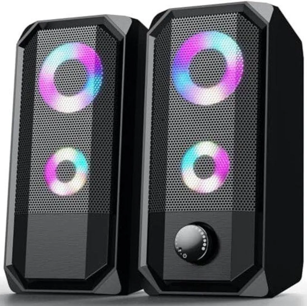 Haut-parleurs PC Gaming G-102 Stéréo avec Rétroéclairage LED RGB USB