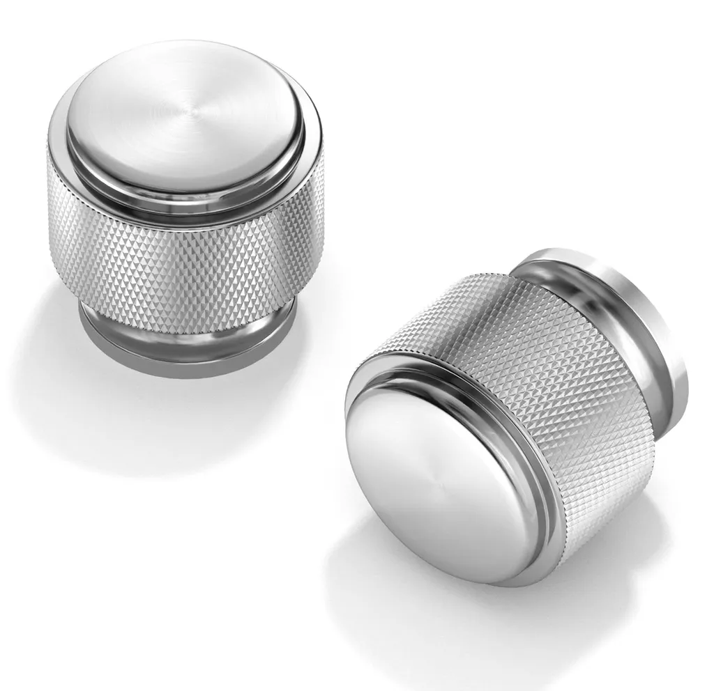 Boutons de Meuble Anti-Glisse en Nickel Brossé, Poignée Argent 25mm Lot 10