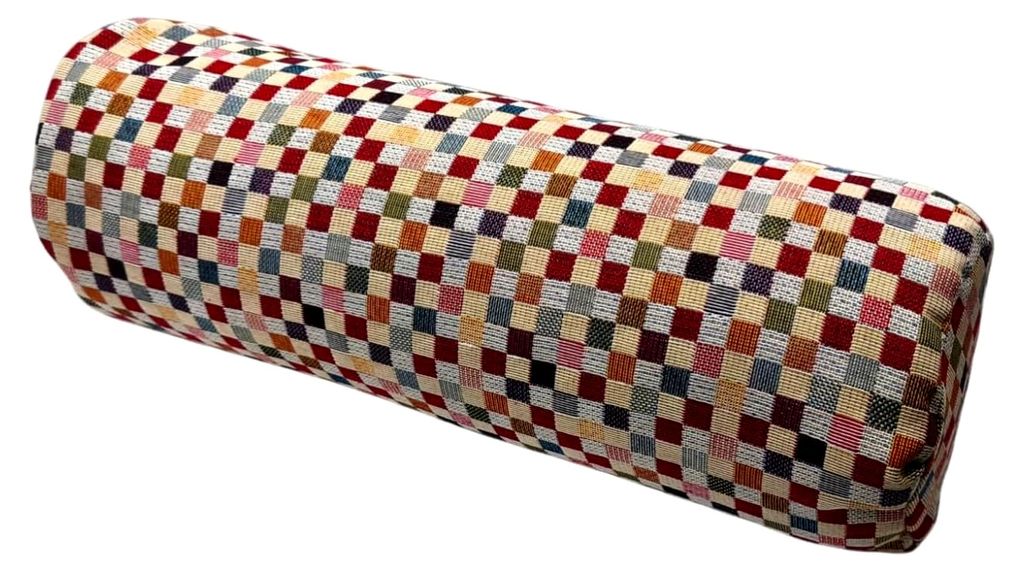 Zylindrische Mini-Yoga-Bolster 40x14 kleine Quadrate - Unterstützung für Halswirbelsäule, Schultern oder als Sitz während der Yogapraxis - mit ...