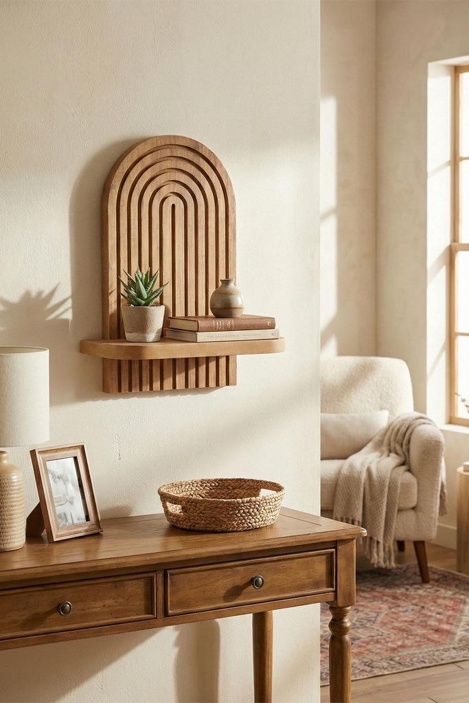 Skye Decor, Wandregal aus 100% MDF, Eiche, 26 x 35 x 13 cm Produktbild 