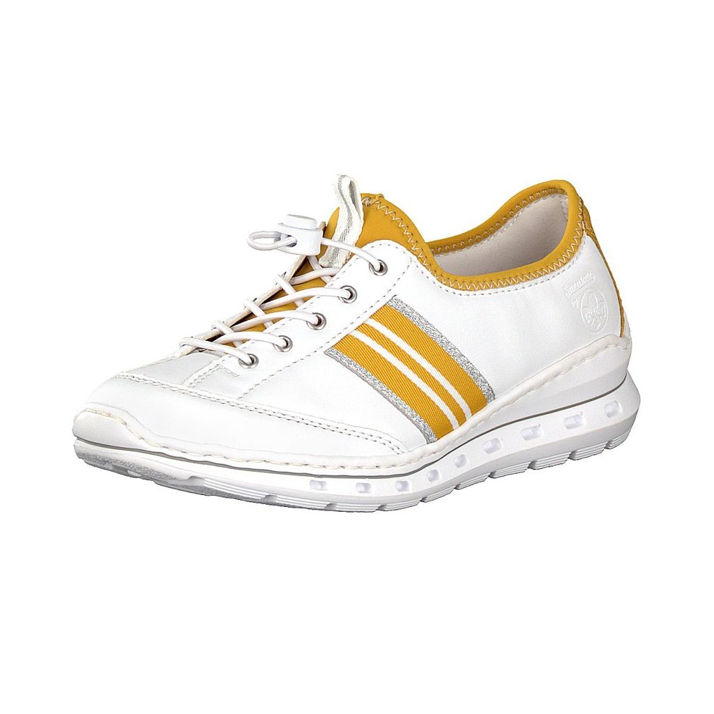 Rieker L22Y2-80 - Rieker Slipper Weiss Rieker Farbe: weiss, Größe: 36,