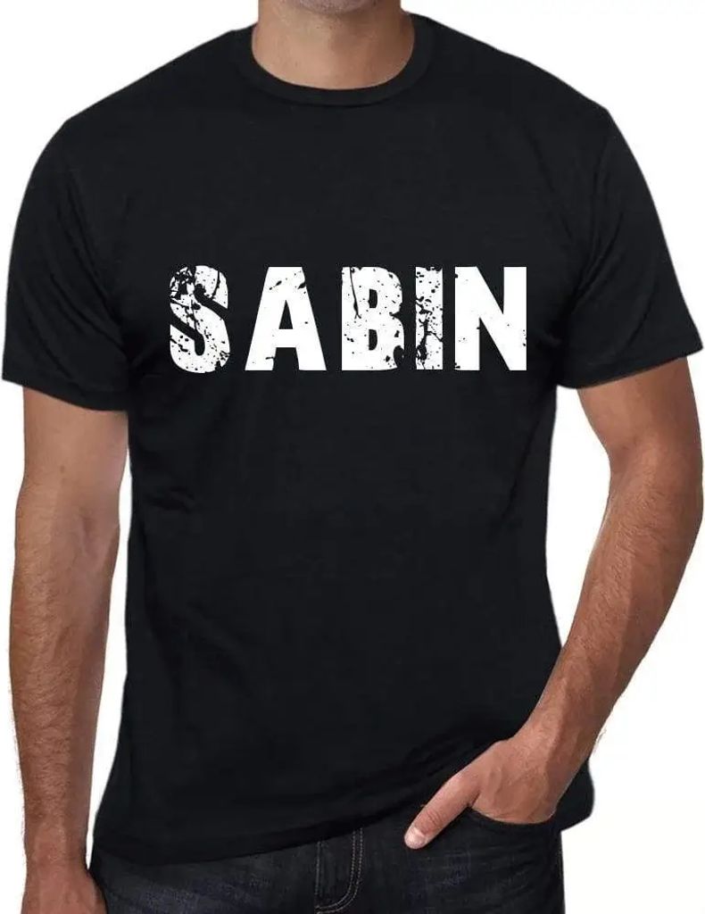 Herren Grafik T-Shirt Sabin Öko-Verantwortlich Vintage Jahrgang Kurzarm Lustige Druck Geburtstag Geschenk Mann