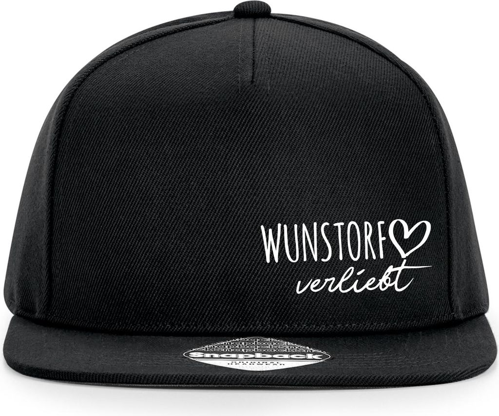 Huuraa Cappy Mütze Wunstorf verliebt Black Polyester Snapback Kappe Geschenkidee