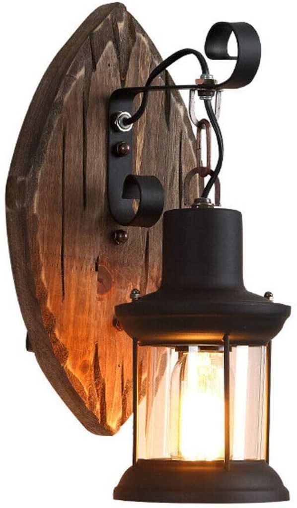 Retro Antike Vintage Industrial Außen Laterne Wandleuchte Wandlampe Beleuchtung 