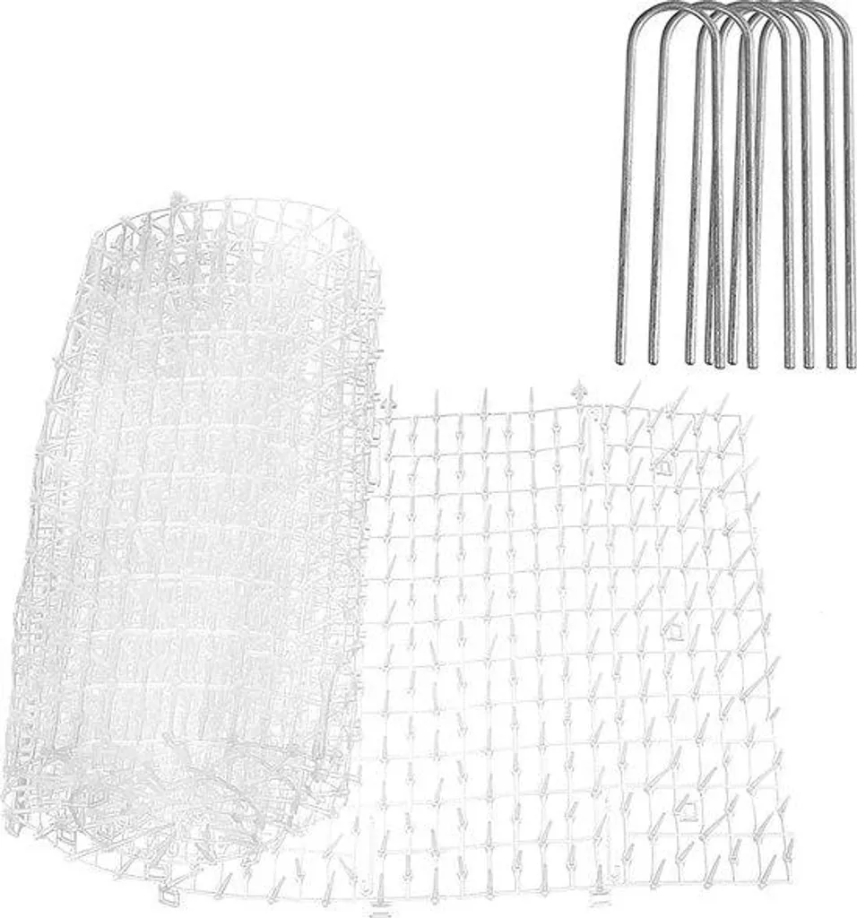 Pics anti-oiseaux en polypropylène brun - Protection clôture 50 cm