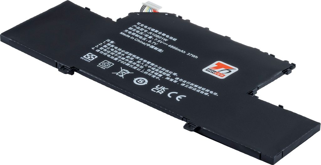 T6 Power Akku für Xiaomi Laptop, Teilenummer R10B01W, Li-Poly, 7,6 V, 4866 mAh (37 Wh), schwarz