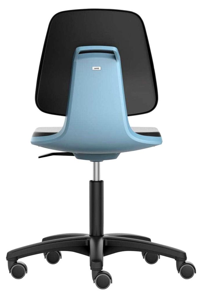 Bimos Arbeitsdrehstuhl Labsit mit PolyurethanSchaum Sitzschale blau, Sitzhöhe 450-650 mm