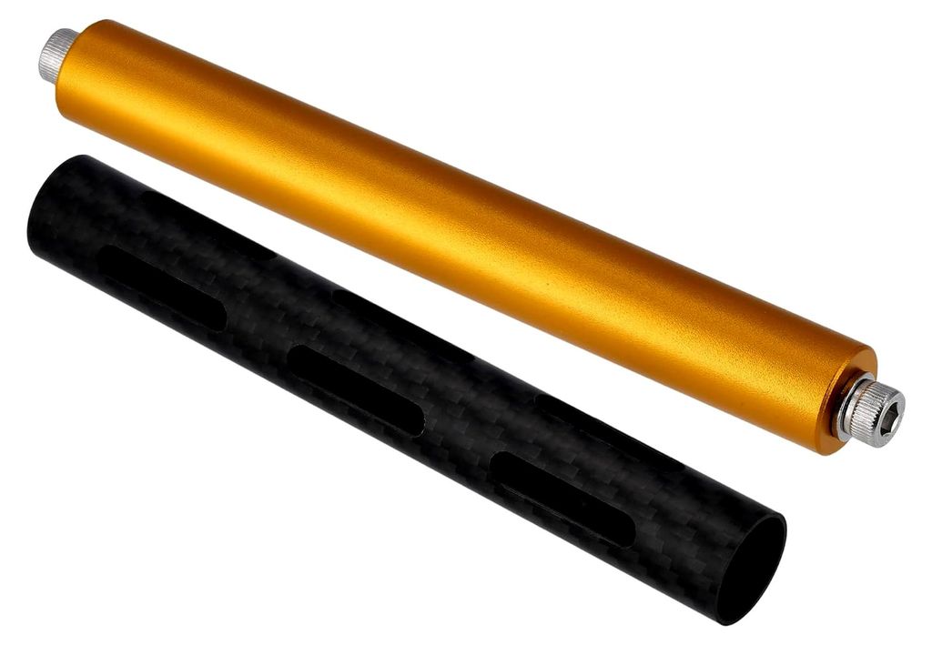 Set: Aufbockgriff für Gepäckträger "Racing", Echtcarbon, Gold - passend für Simson S50, S51, S53, S70