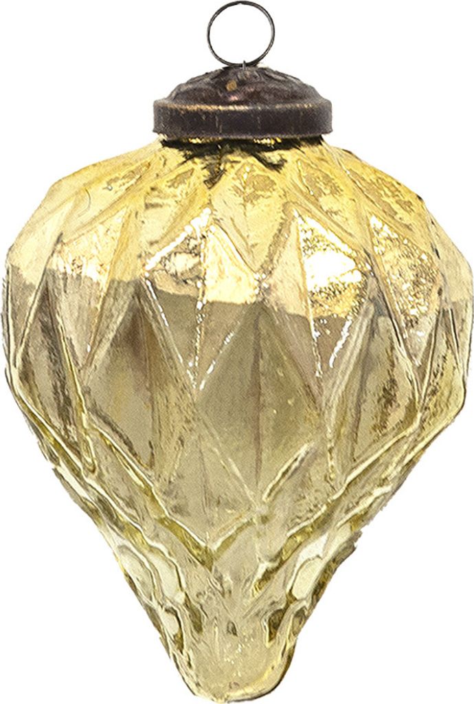 Clayre & Eef Weihnachtskugel Ø 7 cm Goldfarbig Glas