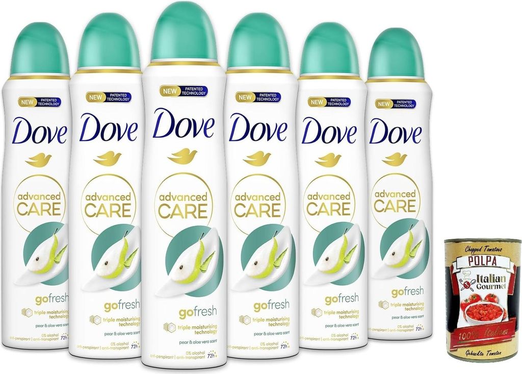 Dove Deodorant Spray Advanced Care Go Fresh Birne und Aloe Vera, deo Mit feuchtigkeitsspendenden und empfindlichen Formel auf der Haut, ohne Alkoho...