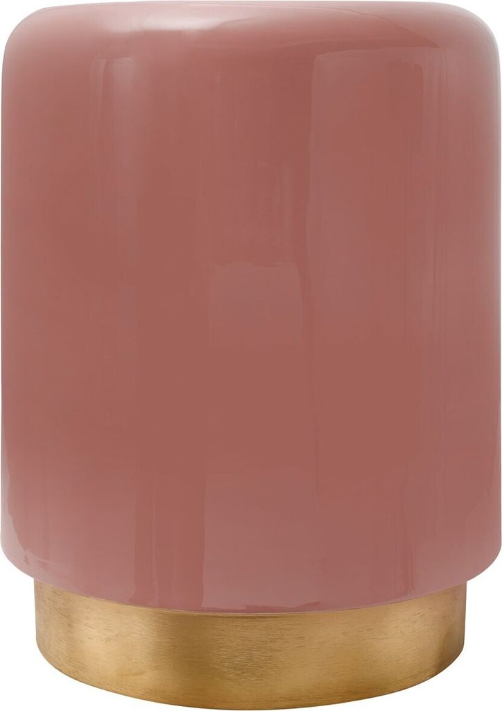 Qiyano Beistelltisch rund, Hochglanz aus 100% Eisen Metall Flur Wohnzimmer Schlafzimmer Nachttisch Blumen Ablage Retro-Design Klassisch Handarbeit ...