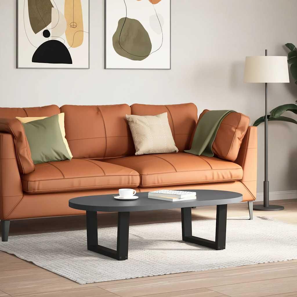 vidaXL Couchtischbeine V-Form 2 Stück Schwarz 60x(30-31,3) cm Stahl