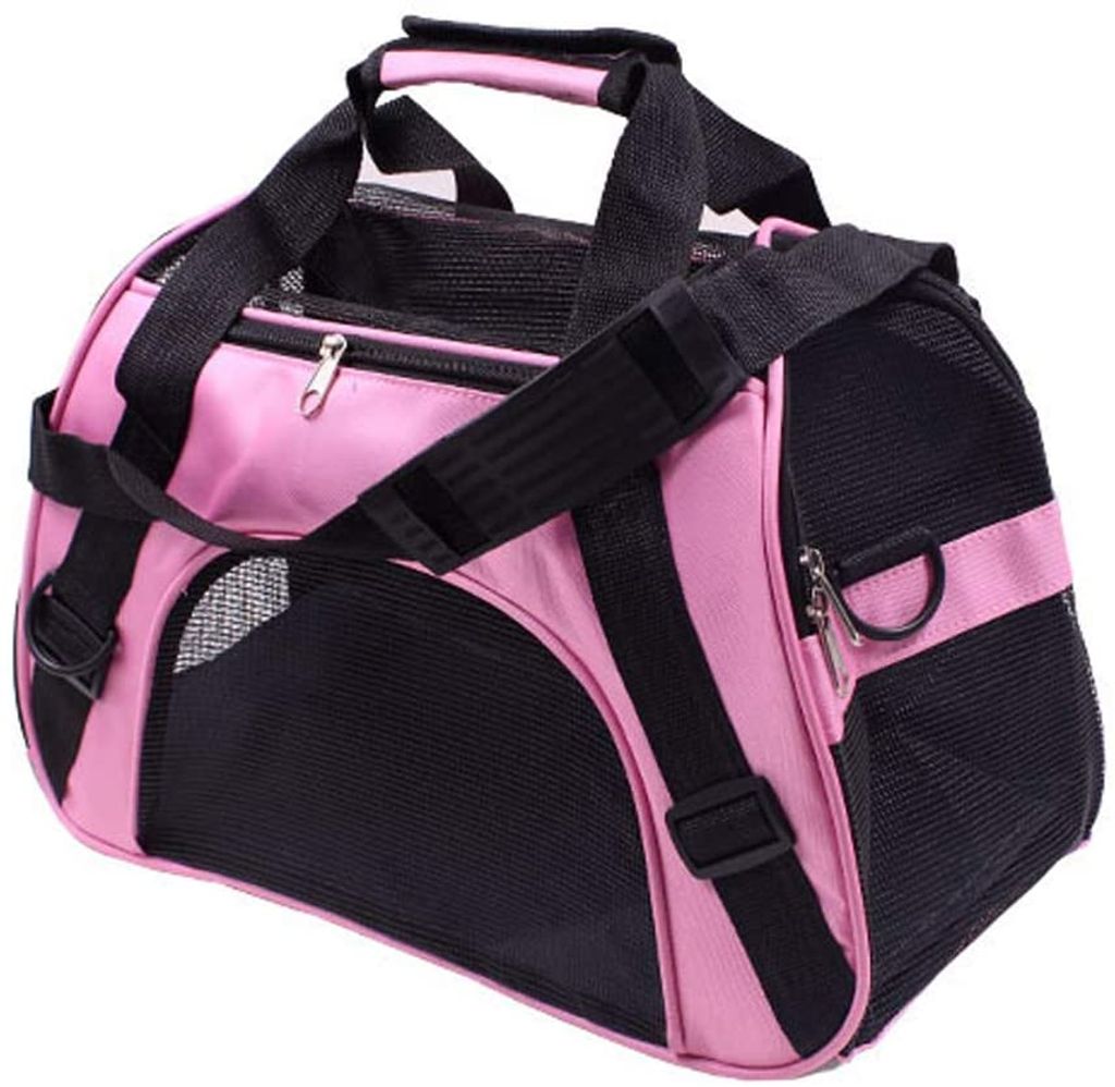 ragbare Haustier-Tragetasche, faltbar, für Katzen und kleine Hunde,52*24.5*33cm, rose