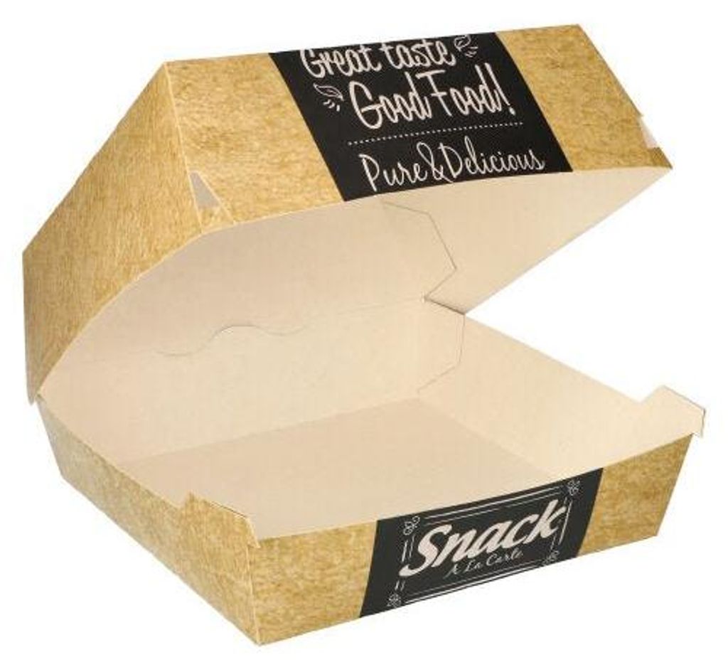 Papstar Burger Boxen, Pappe "pure" 12,5 x 12,5 cm "Good Produktbild 